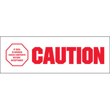 2" x 110 yds. - "Caution - If Seal Is Broken..." Tape Logic<span class='rtm'>®</span> Messaged Carton Sealing Tape